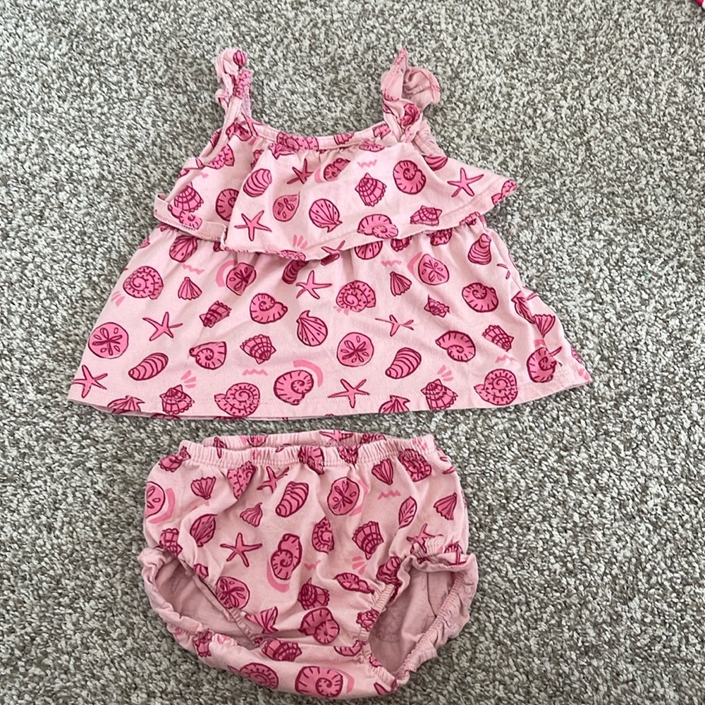 Pink sea shell outfit (18M)